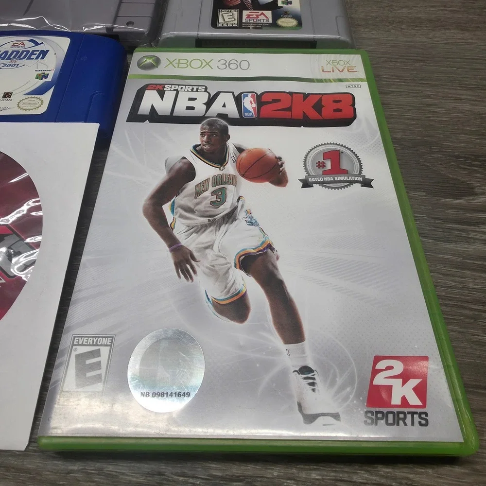 Madden NBA Video Game Bundle Lot 5 Madden 96 99 2001 NBA 2K8 2K13‎ - Xbox SNES